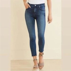 Agolde Sophie Medium Wash Raw Hem Skinny Jeans